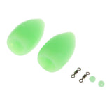 Max 2pcs Bombarda Floats - Carp Coarse Trout Bass Sea Lure Fishing Tackle Green