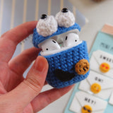 Max Knitting Wool Earphone Cover Built-in Silicone Case for AirPods Blue