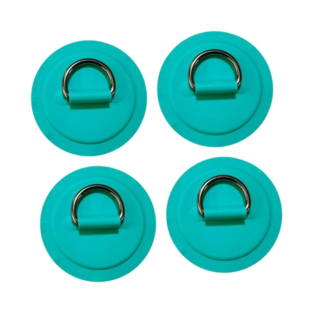 Maxbell 4Pcs D Rings Patch Stainless Steel Cord Buckles for Boat Paddle Board Dinghy Green