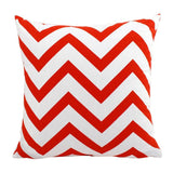 Max Canvas Stripe Printed Throw Pillow Cover Cushion Cover Pillowcase 60cm Orange - Aladdin Shoppers