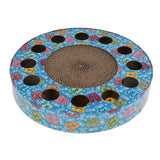 Maxbell Corrugated Paper Cat Scratching Board Turntable Grinding Claw Toy Blue
