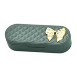Maxbell 4 Grids Portable Pill Organizers Daily Work Traveling Pill Cases Holder Heavy green