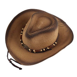 Maxbell Western Cowboy Hat, Beach Hat, Sun Hat for Outdoor Summer Khaki