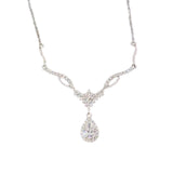 Maxbell Elegant Charm Necklace Chain Oval Pendant for Anniversary Birthday Gift