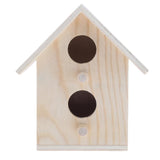 Maxbell Bird Supplies Parrot Cage Accessories Wood Box 2 Hole House Cabin Birdhouse