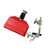 Maxbell High Pitched Cow Bell with Holder Clamp Percussion for Party Red