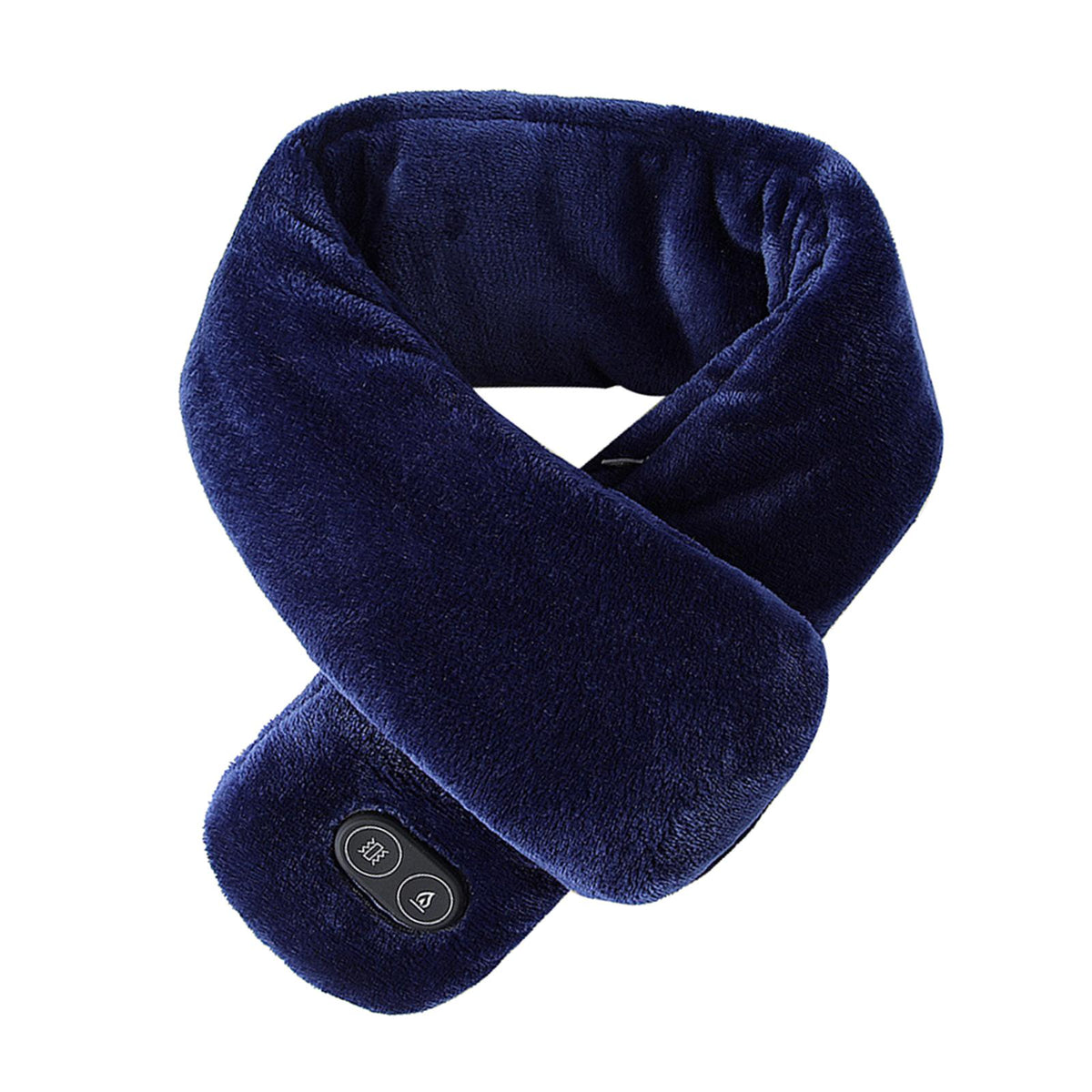 Maxbell Electric Heating Scarf 4 Vibration Mode Warm Soft for Winter Skiing Unisex Blue