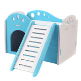 Maxbell Pet Hamster House Squirrel Guinea Pig Bed Small Animals Habitat Toy Blue