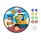 Maxbell Cartoon board Toys Home Wall Mounted with 8 Sticky Balls Games excavator