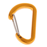 Maxbell Mini Aluminum Alloy Carabiner Outdoor D Shape Quickdraw Sandblasted gold