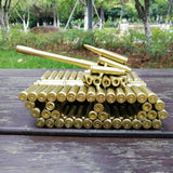 Maxbell Creative Gold Shell Casing Army Tank Model - Decorative Artillery Artwork Metal Craft Model - Home Decorations Gift #B