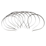 Maxbell 10x Plain Metal Headband Hair Band Frame Hair Hoop Accessories DIY Craft Black