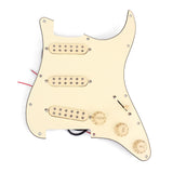 Maxbell Prewired 3-ply Pickguard Scratchplate HHH for Fender Strat Electric Guitar