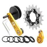 Maxbell Bike Chain Tensioner Rear Derailleur Chain Tensioner Stabilizer Single Speed 18T Gold