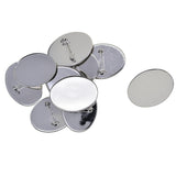Max 10 Pieces Cabochon Brooch Setting Blanks Oval Brooch Pin Bezel Tray DIY Base