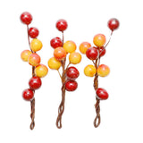 Max 3 Pieces Berry Holly Hairpins Woman Bridal Hair Sticks Wine Red and Orange