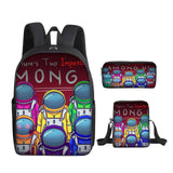 Maxbell 3 Pcs/Set Mens Bag Travel Backpack Gym Sack  Style 3