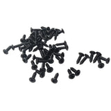 Max Maxb 100pcs Bass Guitar Pickguard Screws For Electric Guitar Bass 3x12mm Black