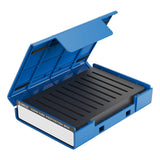 Maxbell Hard Drive Case with Label Multi-Protection Universal for 3.5 inch/M.2 Blue