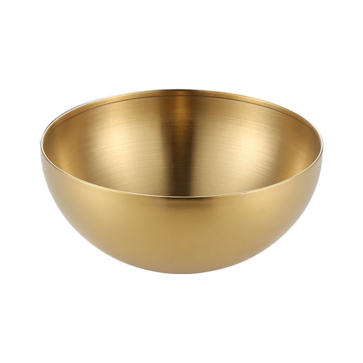 Maxbell Metal Bowls Soup Bowls Multifunction Stackable for Refrigerator Aureate 15cm