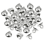 Maxbell 200pCS Plastic Half Round Shape Bell Beads Cap w/ Loop Findings 8mm White K