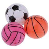 Maxbell 3 Inch PVC Bouncy Ball Toy Set for Kids Toddlers Beach Toy Pack of 3 Sport