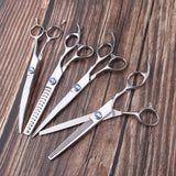 Maxbell 4pcs Stainless Steel Thin Hair Scissors Cutting Shears Barber Tools Silver Shimmer