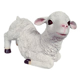 Max Maxb Resin Garden Farm Animal Sheep Statue Indoor Outdoor Decor Kneeling