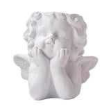 Maxbell Angel Statue Crafted Planter Pot Sculpture for Art Decoration White