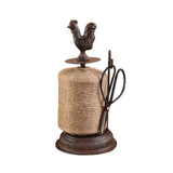 Maxbell Vintage Cast Iron Rooster Twine Spool with Scissors Sculpture for Counter