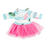 Maxbell Handmade Clothes Dress and Headwear for 18inch Girl Doll Outfits flamingo