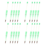 Maxbell 20Pcs Beadable Pens Kit Printable Bead Ballpoint Pen for Draw Exam Classroom Green