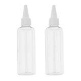 Max 2pcs Plastic 100ml Travel Squeeze Bottle Lotion Shampoo Container White Cap