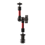 Max 7" Articulating Adjustable Friction Magic Arm fr Hot Shoe Mount Work  Red