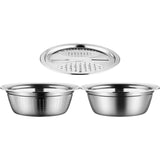 Maxbell Stainless Steel Basin Portable Ginger Grater Basket Drain Basket Household 28cm