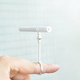 Max Metal Ring Hand Finger Cigarette Holder Rack for Smoking Accessory Silver M
