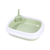 Maxbell Cat Litter Box Kitten Toilet Pet Litter Tray Bedpan Cat Litter Container Green