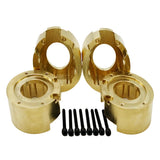 Max Maxb 4Pack Brass Counterweight Balance Tire Portal Cover for Traxxas TRX-4 RC Car