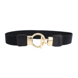 Maxbell Women Nordic Waist Belt Round Buckle Band Coat Girdle Belt Black Lengthened
