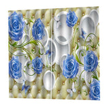 Max Maxb Waterproof Digitial Printed 3D Curtain Drapes for Bedroom Living Room H