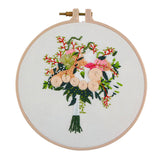Max Flower Cross Stitch Stamped Embroidery Kit with Pattern Needlework Kit EC008
