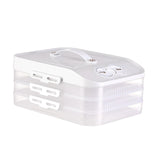 Maxbell Frozen Dumpling Box Dumpling Organizer Bins for Restaurant Kitchen Home White