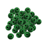 Maxbell 100x Wooden Bead Unfinished Handmade Wood Beads for Jewelry Making Garlands green