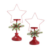 Maxbell 2 Pieces Retro Candle Holder Candelabras Candlestick for Living Room Decor Star