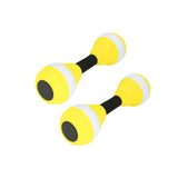 Maxbell Aquatic Dumbbells Water Aerobic Exercise for Training Workouts Swimming Pool Yellow and White