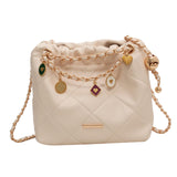 Maxbell Women Chain Shoulder Bag Stylish Chain Shoulder Strap for Street Work Summer Beige