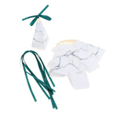Max 6 Pieces Triangular Wedding Candy Box Paper Ribbon Party Favor  White