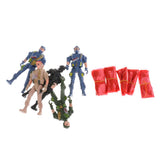 Maxbell 9cm Plastic Paratroopers Action Figure World War II Soldiers Toy - 5 Pieces