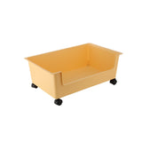 Maxbell File Box with Wheels Oversized Storage Container for Closet Office Kids Room Yellow S