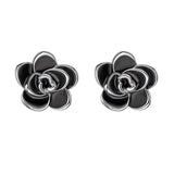 Max Fashon Women Lotus Earring Srainless Steel Ear Stud Jewelry silver